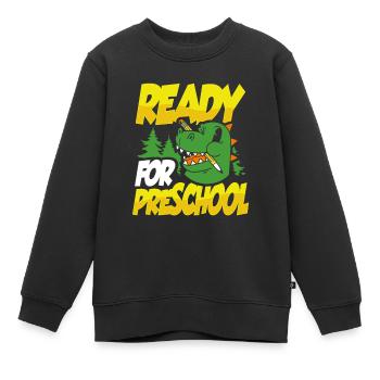 Dino Bereit Für Die Vorschule - Kinder Premium Organic Sweatshirt - Schwarz - Vorne - AI Model Kid Female (0cm)