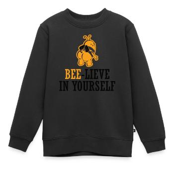 Biene - Kinder Premium Organic Sweatshirt - Schwarz - Vorne - AI Model Kid Female (0cm)