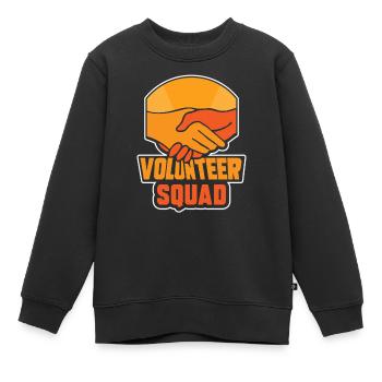 Équipe de bénévoles Profession Bénévole - Sweat Premium enfant bio - noir - Devant - AI Model Kid Female (0cm)