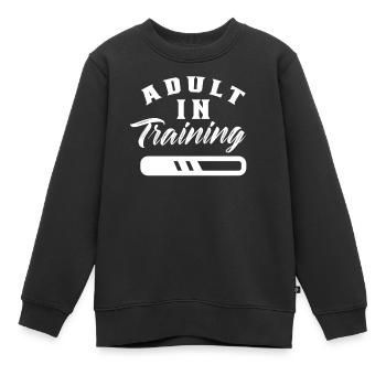 Erwachsener In Ausbildung Erwachsen Geburtstag - Kinder Premium Organic Sweatshirt - Schwarz - Vorne - AI Model Kid Female (0cm)