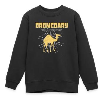 Dromedar Flüsterer - Kinder Premium Organic Sweatshirt - Schwarz - Vorne - AI Model Kid Female (0cm)