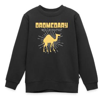 Dromedar Flüsterer - Kinder Premium Organic Sweatshirt - Schwarz - Vorne - AI Model Kid Female (0cm)