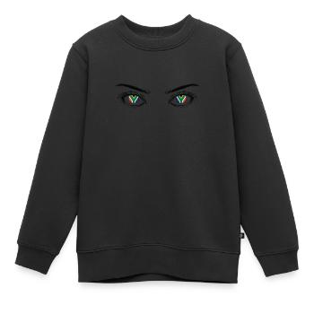 Augen mit Südafrika Flagge Kontinent Afrika - Kinder Premium Organic Sweatshirt - Schwarz - Vorne - AI Model Kid Female (0cm)