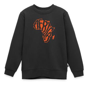 Afrique Plan Carte continent Pays Carte - Sweat Premium enfant bio - noir - Devant - AI Model Kid Female (0cm)