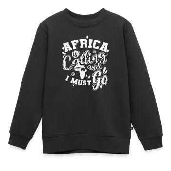 L’Afrique appelle et je dois aller continent - Sweat Premium enfant bio - noir - Devant - AI Model Kid Female (0cm)