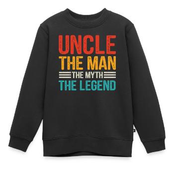 Bester Onkel Schlechter Einfluss Familie Geschenk - Kinder Premium Organic Sweatshirt - Schwarz - Vorne - AI Model Kid Female (0cm)