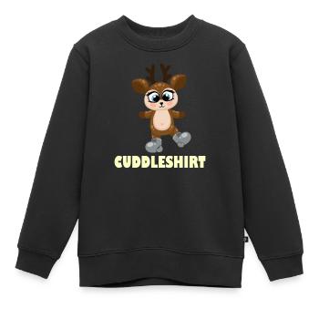 Chemise câline Câlin Hiver Chaud Neige - Sweat Premium enfant bio - noir - Devant - AI Model Kid Female (0cm)