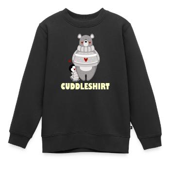 Chemise câline Câlin Hiver Chaud Neige - Sweat Premium enfant bio - noir - Devant - AI Model Kid Female (0cm)