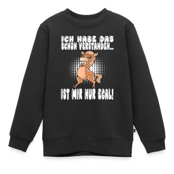 Ich Habe Das Schon Verstanden Ist Mir Nur Egal - Kinder Premium Organic Sweatshirt - Schwarz - Vorne - AI Model Kid Female (0cm)