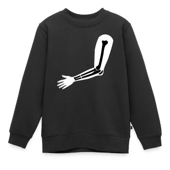 Lustiger gebrochener Arm Verletzung gebrochener Kn - Kinder Premium Organic Sweatshirt - Schwarz - Vorne - AI Model Kid Female (0cm)