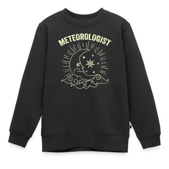 Meteorologe Meteorologie Beruf Wettervorhersage - Kinder Premium Organic Sweatshirt - Schwarz - Vorne - AI Model Kid Female (0cm)