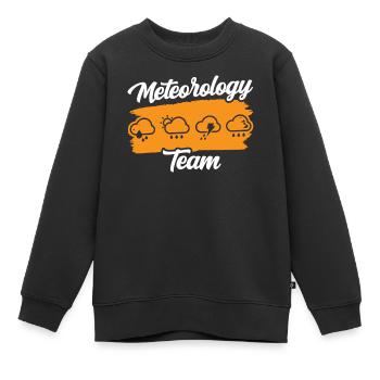 Team Meteorologie Meteorologe Wettervorhersage - Kinder Premium Organic Sweatshirt - Schwarz - Vorne - AI Model Kid Female (0cm)