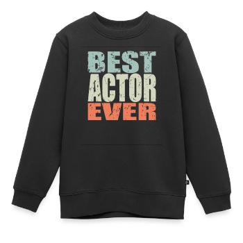 Best Schauspieler ever Schauspieler Geschenk - Kinder Premium Organic Sweatshirt - Schwarz - Vorne - AI Model Kid Female (0cm)