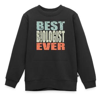 Best Biologe ever Biologe Geschenk - Kinder Premium Organic Sweatshirt - Schwarz - Vorne - AI Model Kid Female (0cm)