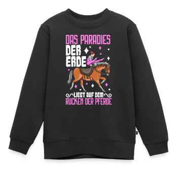 Voltigieren - Kinder Premium Organic Sweatshirt - Schwarz - Vorne - AI Model Kid Female (0cm)