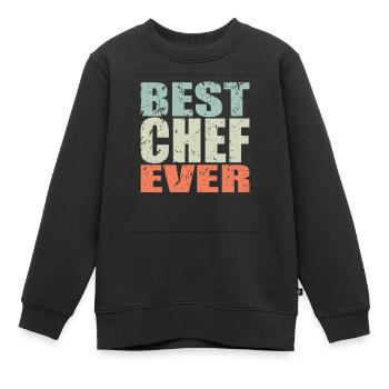 Best Chefkoch ever Chefkoch Geschenk - Kinder Premium Organic Sweatshirt - Schwarz - Vorne - AI Model Kid Female (0cm)