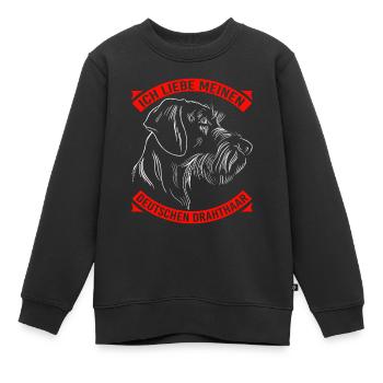 Hund Hundebesitzer - Kinder Premium Organic Sweatshirt - Schwarz - Vorne - AI Model Kid Female (0cm)