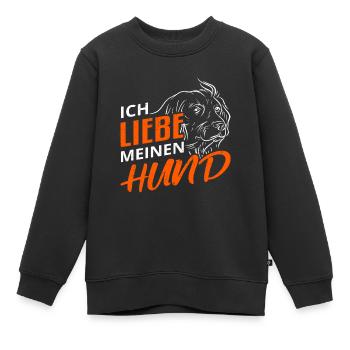 Hund Hundebesitzer - Kinder Premium Organic Sweatshirt - Schwarz - Vorne - AI Model Kid Female (0cm)