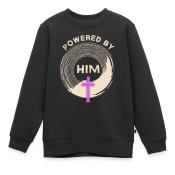 Croix du Christ, Jésus-Christ disant la motivation - Sweat Premium enfant bio - noir - Devant - AI Model Kid Female (0cm)