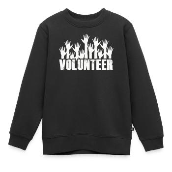 Freiwilliger Ehrenamt Freiwillig Ehrenamtlicher - Kinder Premium Organic Sweatshirt - Schwarz - Vorne - AI Model Kid Female (0cm)