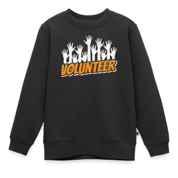 Freiwilliger Ehrenamt Freiwillig Ehrenamtlicher - Kinder Premium Organic Sweatshirt - Schwarz - Vorne - AI Model Kid Female (0cm)