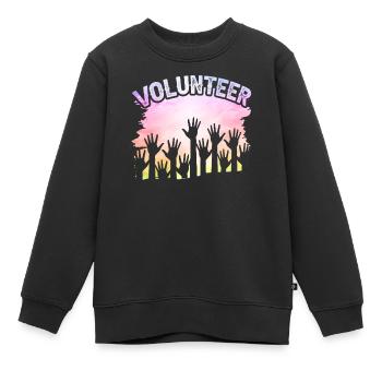 Freiwilliger Ehrenamt Ehrenamtlicher Freiwillig - Kinder Premium Organic Sweatshirt - Schwarz - Vorne - AI Model Kid Female (0cm)