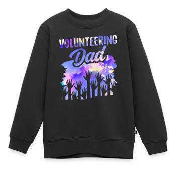 Bénévole Père Profession Bénévole Bénévole - Sweat Premium enfant bio - noir - Devant - AI Model Kid Female (0cm)
