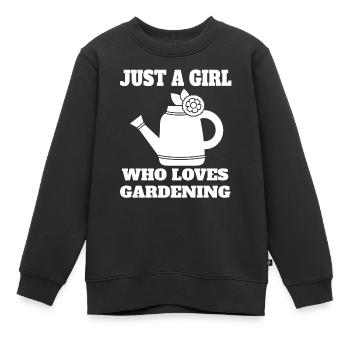 Gärtnerin Garten Mädchen Obstgarten Hobbygärtner - Kinder Premium Organic Sweatshirt - Schwarz - Vorne - AI Model Kid Female (0cm)