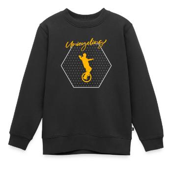 Einrad - Kinder Premium Organic Sweatshirt - Schwarz - Vorne - AI Model Kid Female (0cm)