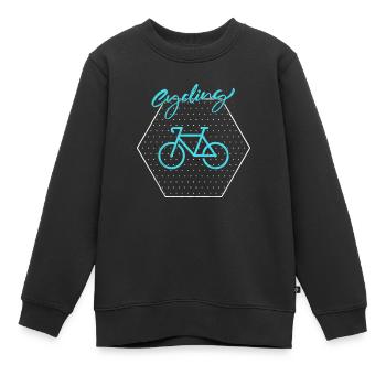 Fahrrad fahren - Kinder Premium Organic Sweatshirt - Schwarz - Vorne - AI Model Kid Female (0cm)