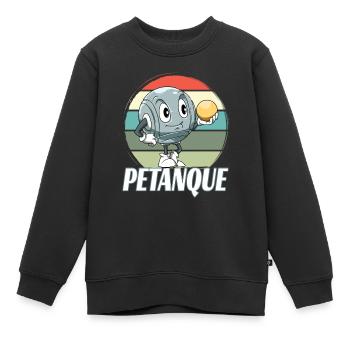Kugelspiel Petanque Treffer Petanque Spieler - Kinder Premium Organic Sweatshirt - Schwarz - Vorne - AI Model Kid Female (0cm)