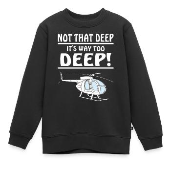 HÉLICOPTÈRE PAS SI PROFOND - Sweat Premium enfant bio - noir - Devant - AI Model Kid Female (0cm)