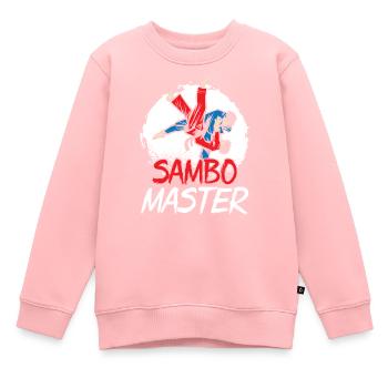 Sambo Master Arts Martiaux Arts Martiaux Formation - Sweat Premium enfant bio - rose - Devant - AI Model Kid Female (0cm)