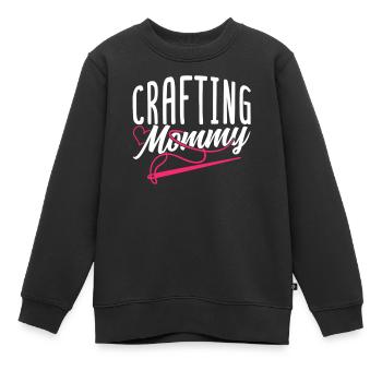 Artisanat Maman Mère Artisanat Amateur - Sweat Premium enfant bio - noir - Devant - AI Model Kid Female (0cm)