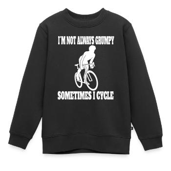 Mountainbike Radeln Fahrrad Fahrradtour Radfahren - Kinder Premium Organic Sweatshirt - Schwarz - Vorne - AI Model Kid Female (0cm)