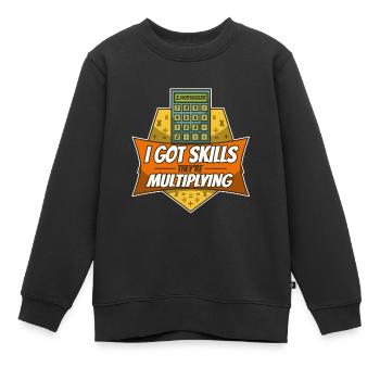 J’ai acquis des compétences qu’ils multiplient - Sweat Premium enfant bio - noir - Devant - AI Model Kid Female (0cm)