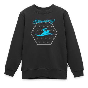 Nager - Sweat Premium enfant bio - noir - Devant - AI Model Kid Female (0cm)