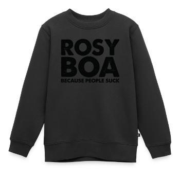 Leute Saugen Rosige Boa -Schlange - Kinder Premium Organic Sweatshirt - Schwarz - Vorne - AI Model Kid Female (0cm)