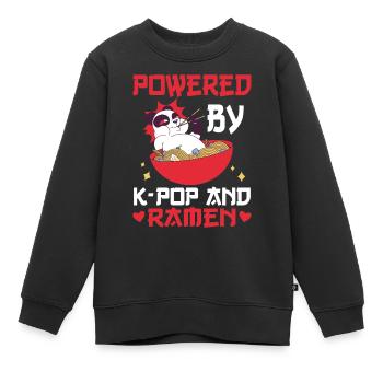Angetrieben Von K-Pop Und Ramen Korean Music - Kinder Premium Organic Sweatshirt - Schwarz - Vorne - AI Model Kid Female (0cm)
