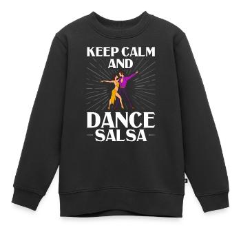 Salsa Dance Music Course Débutant Entraînement Danseur - Sweat Premium enfant bio - noir - Devant - AI Model Kid Female (0cm)
