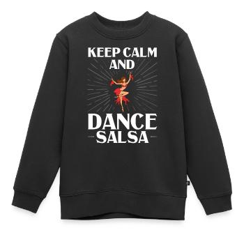 Salsa Dance Music Course Débutant Entraînement Danseur - Sweat Premium enfant bio - noir - Devant - AI Model Kid Female (0cm)