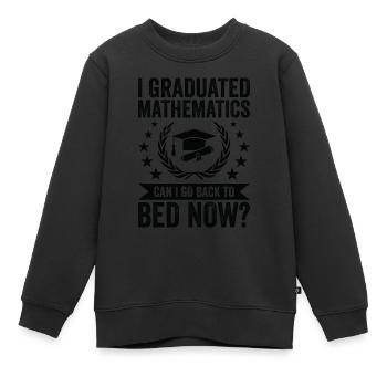 I studied mathematics - Kids Premium Organic Sweatshirt - black - Front - AI Model Kid Female (0cm)