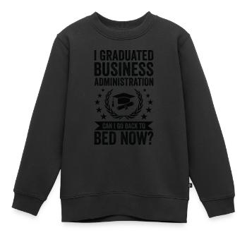 Ich Habe Betriebswirtschaft Studiert - Kinder Premium Organic Sweatshirt - Schwarz - Vorne - AI Model Kid Female (0cm)