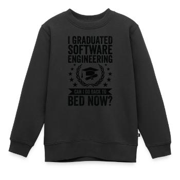 Ich Habe Software Engineering Abgeschlossen - Kinder Premium Organic Sweatshirt - Schwarz - Vorne - AI Model Kid Female (0cm)