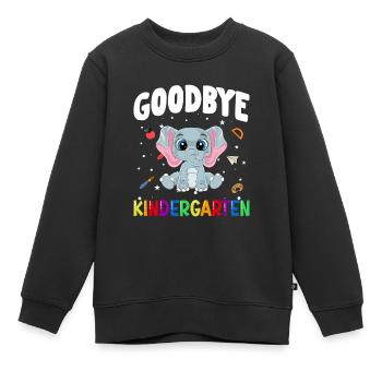Goodbye Kindergarten Elefant Schultüte - Kinder Premium Organic Sweatshirt - Schwarz - Vorne - AI Model Kid Female (0cm)