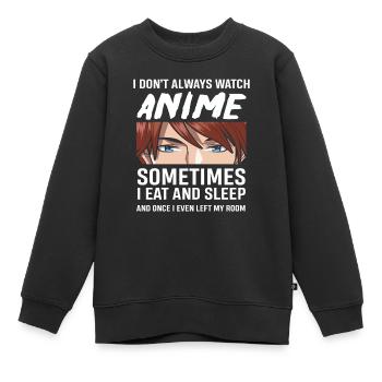 Anime - Kids Premium Organic Sweatshirt - black - Front - AI Model Kid Female (0cm)
