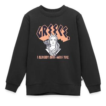Antike Griechische Mythologie und Griechisches - Kinder Premium Organic Sweatshirt - Schwarz - Vorne - AI Model Kid Female (0cm)