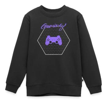 Gaming - Kinder Premium Organic Sweatshirt - Schwarz - Vorne - AI Model Kid Female (0cm)