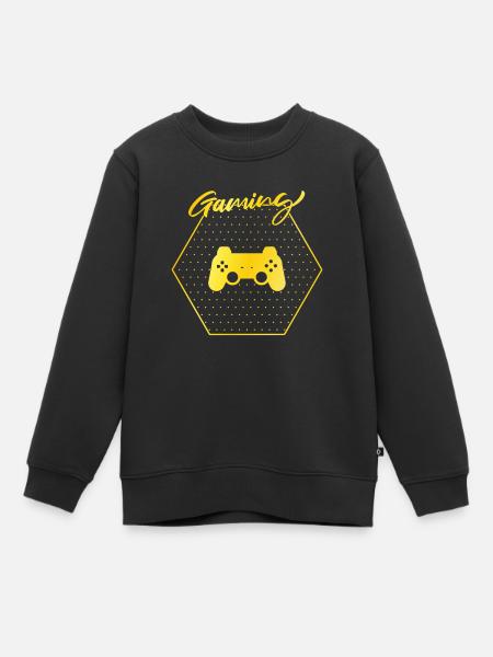 Gaming - Kinder Premium Organic Sweatshirt - Schwarz