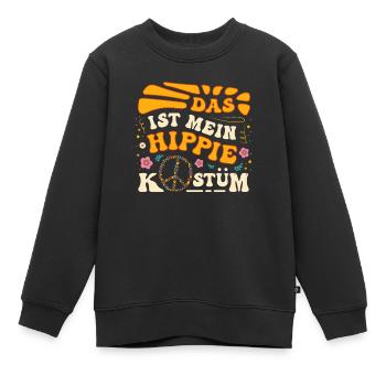 Hippie Peace Groovy Flowerpower Boho Woodstock - Kinder Premium Organic Sweatshirt - Schwarz - Vorne - AI Model Kid Female (0cm)